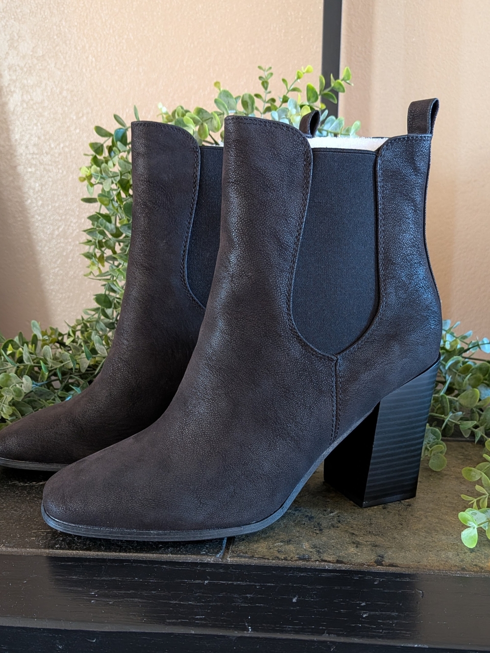 NWT! Journee Collection Women's Black Vegan Leather Booties Size 10M